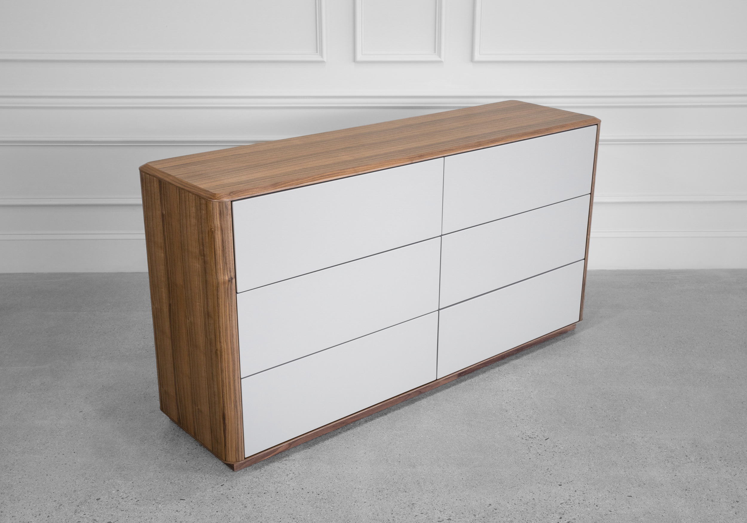 Vienna Walnut Wood Double Dresser