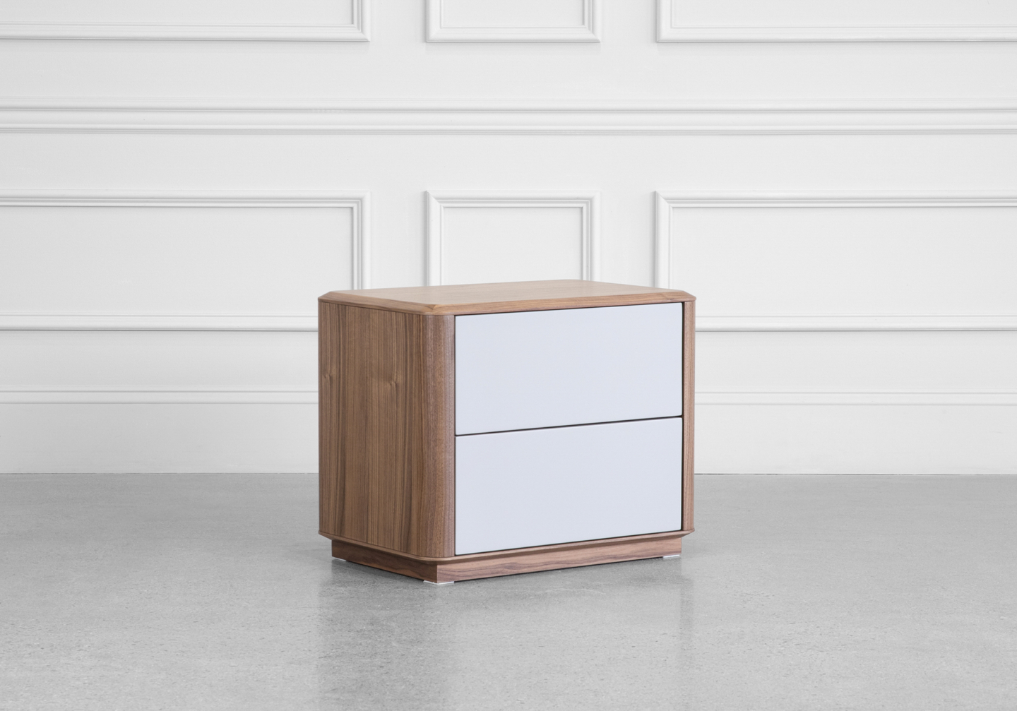 Vienna Wood Nightstand - Angle
