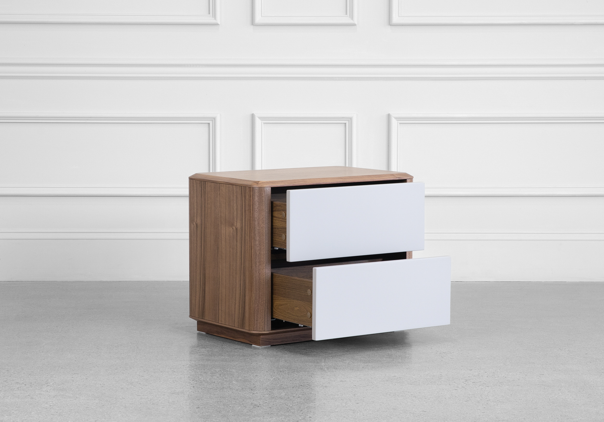 Vienna Wood Nightstand - Angle