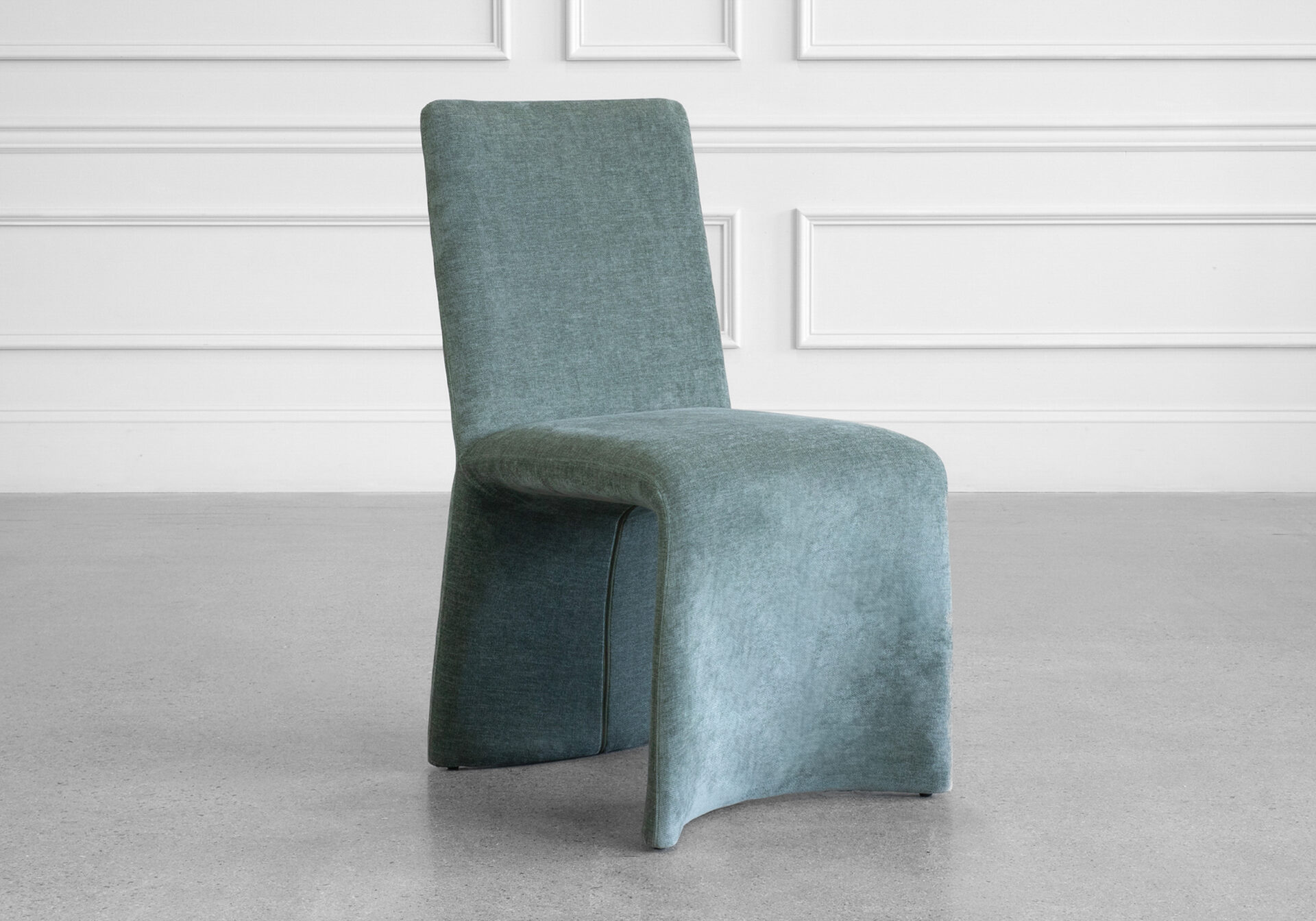 Adelaide Green Fabric Chair - Angle