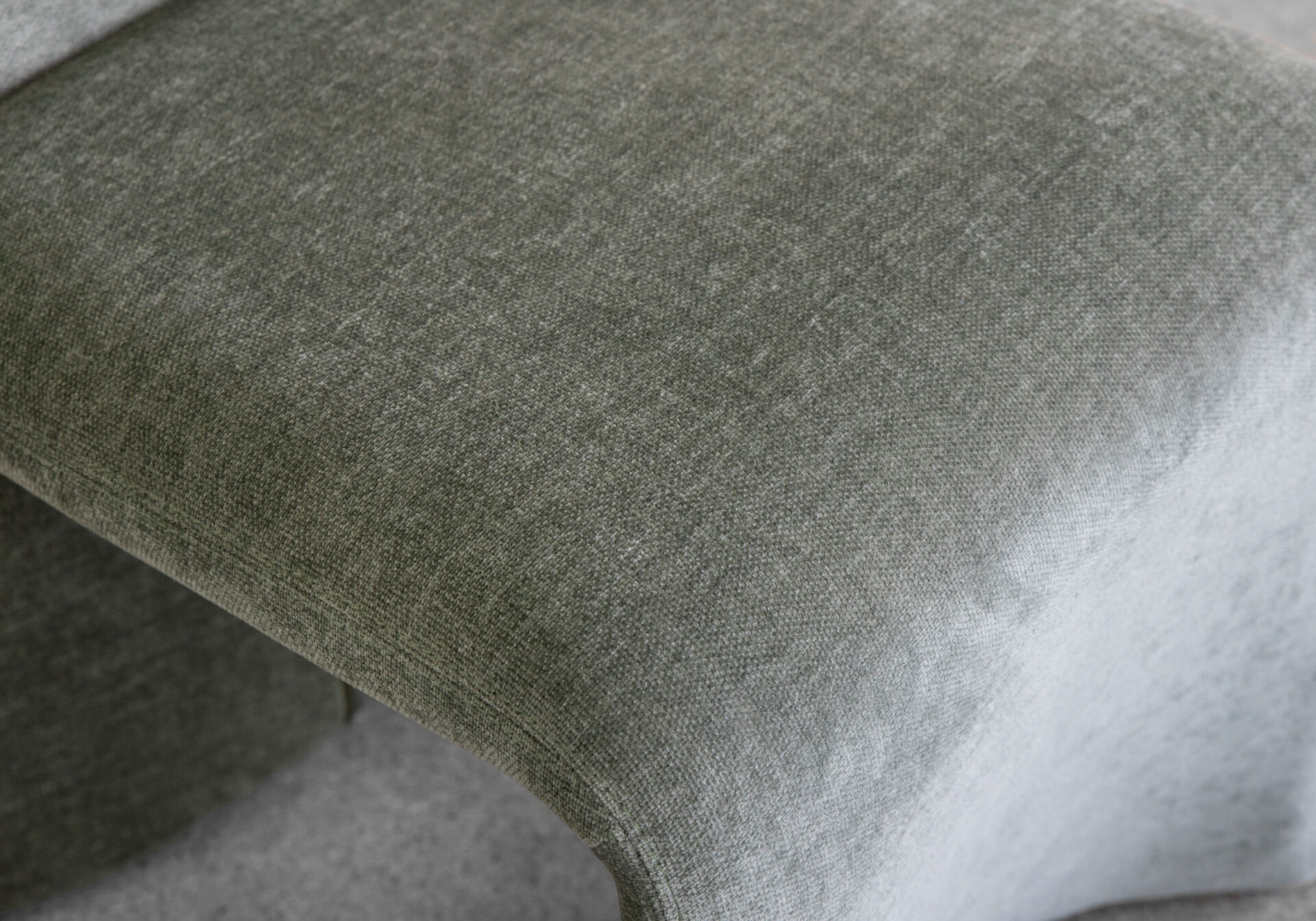 Adelaide Green Fabric Chair - Close Up