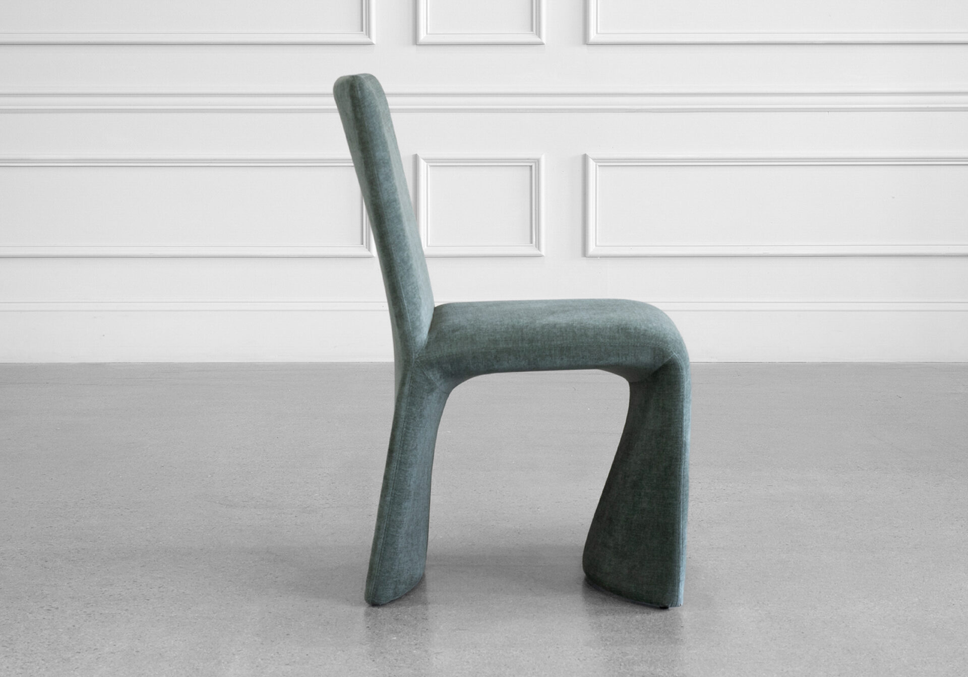 Adelaide Green Fabric Chair - Side