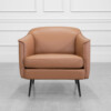Aelys Cognac Leather Accent Chair - Front