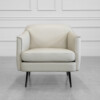 Aelys Lamb Leather Accent Chair - Front