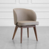 Brescia Leather Swivel Dining Chair - Angle