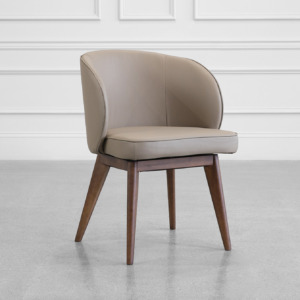 Brescia Leather Swivel Dining Chair - Angle Brescia Leather Swivel Dining Chair - Angle