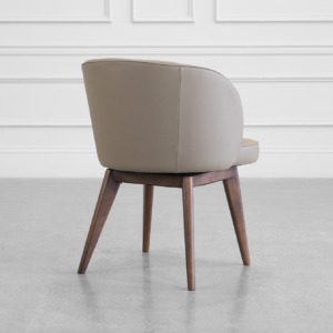 Brescia Leather Swivel Dining Chair - Back Brescia Leather Swivel Dining Chair - Back