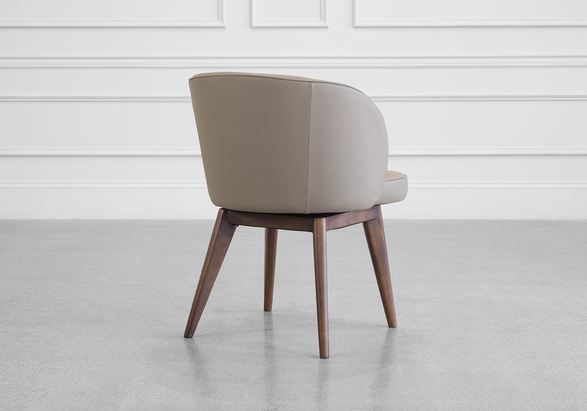 Brescia Leather Swivel Dining Chair - Back