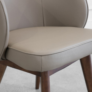 Brescia Leather Swivel Dining Chair - Close Up Brescia Leather Swivel Dining Chair - Close Up