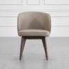 Brescia Leather Swivel Dining Chair - Front