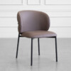 Cana Choco Faux Leather Dining Chair - Angle