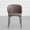Cana Choco Faux Leather Dining Chair - Front