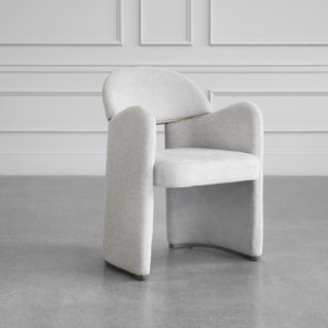 Canberra Beige Fabric Chair - Angle Canberra Beige Fabric Chair - Angle