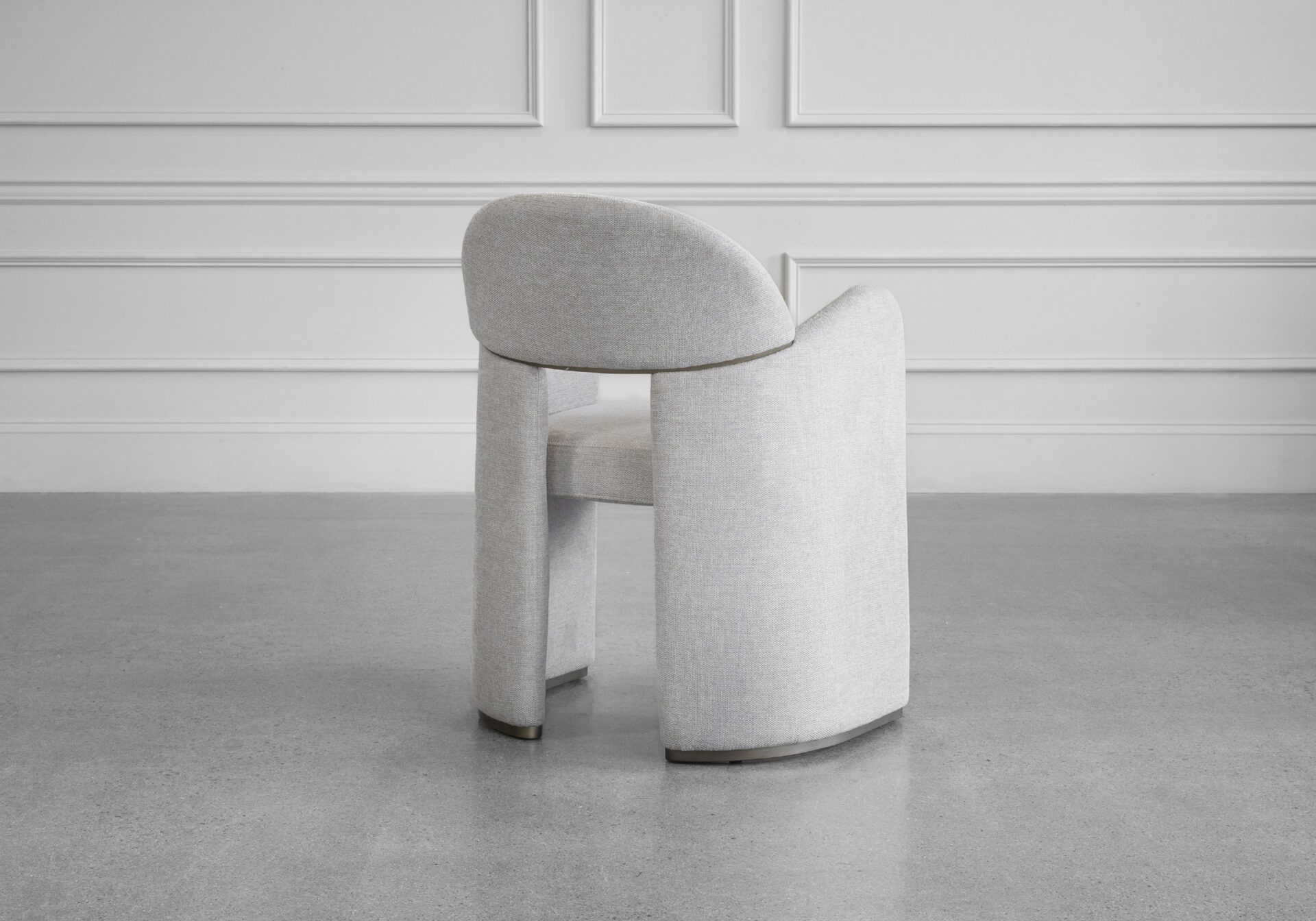 Canberra Beige Fabric Chair - Back