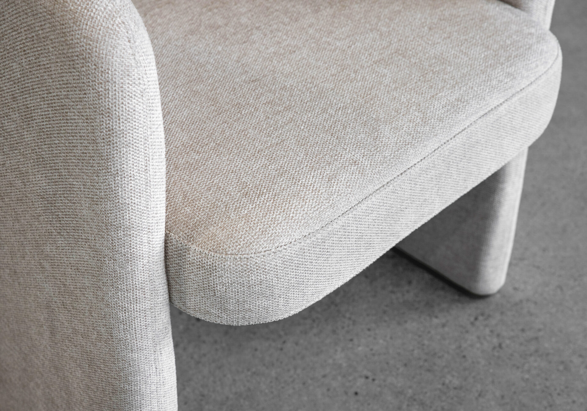 Canberra Beige Fabric Chair - Close Up