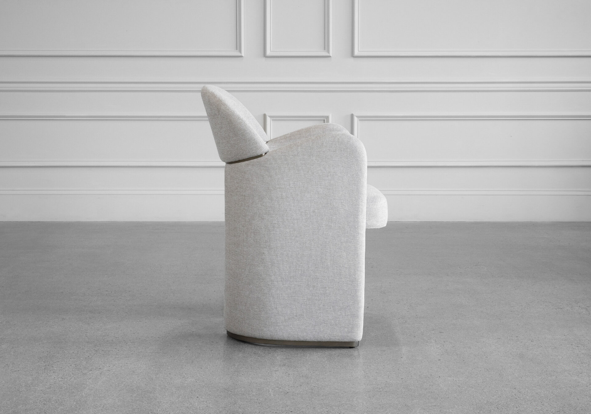 Canberra Beige Fabric Chair - Side