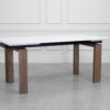Caracas White Ceramic Dining Table - Angle Caracas White Ceramic Dining Table - Angle