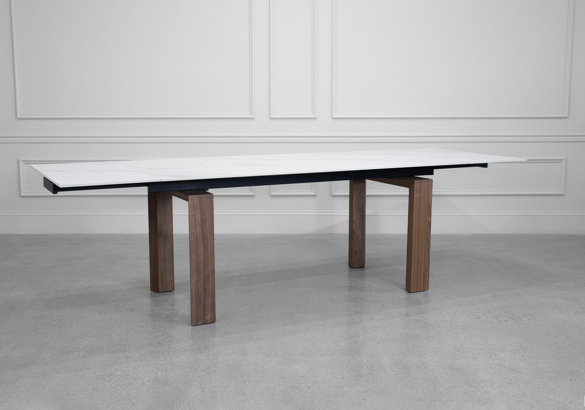 Caracas White Ceramic Dining Table - Angle - 2 Caracas White Ceramic Dining Table - Angle - 2