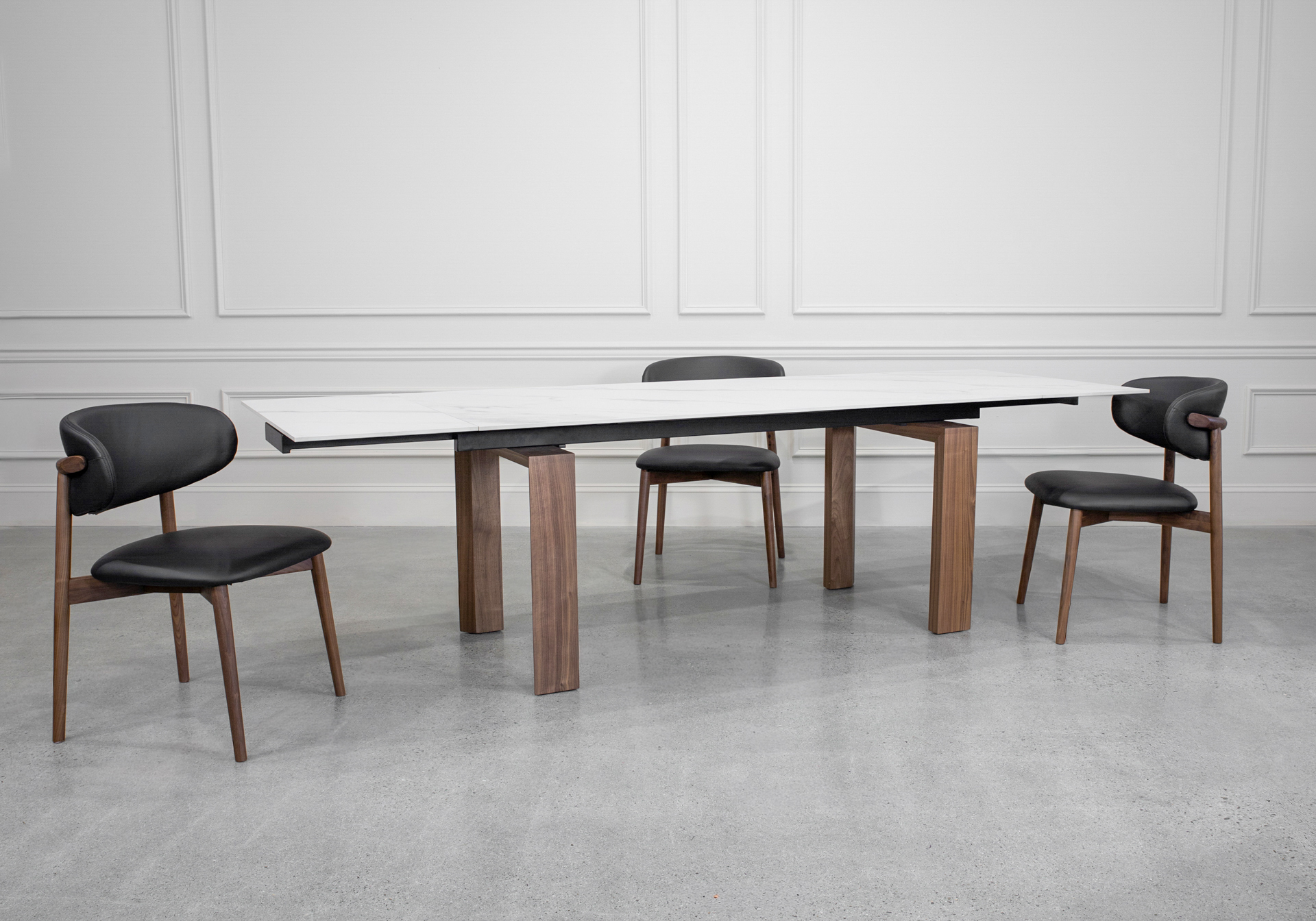 Caracas White Ceramic Dining Table with Chairs Caracas White Ceramic Dining Table with Chairs
