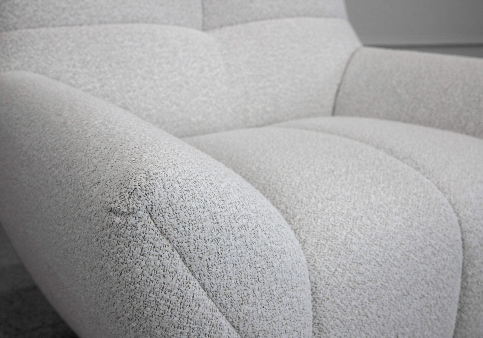 Lecce Cloud Fabric Swivel Chair - Close Up Lecce Cloud Fabric Swivel Chair - Close Up
