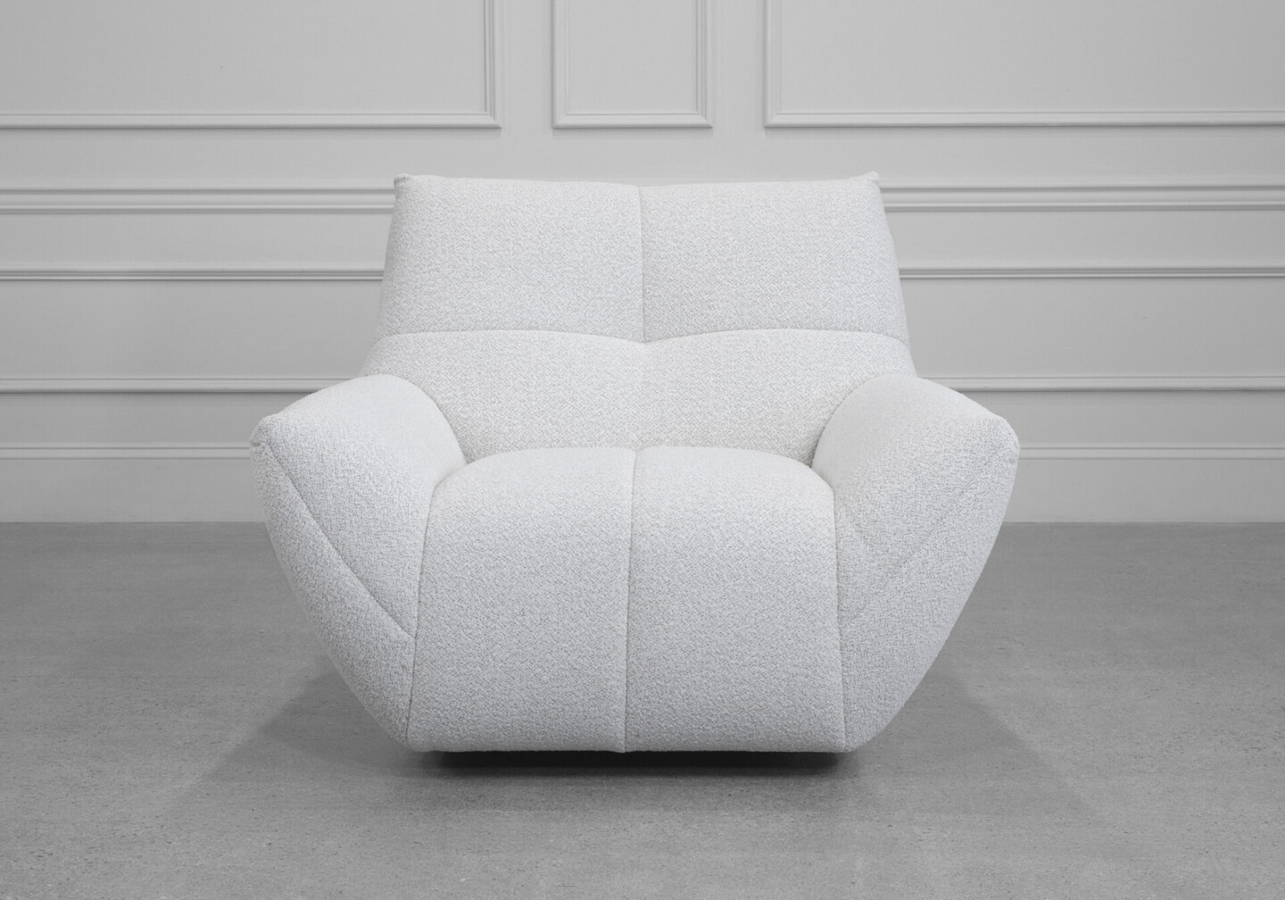 Lecce Cloud Fabric Swivel Chair - Front
