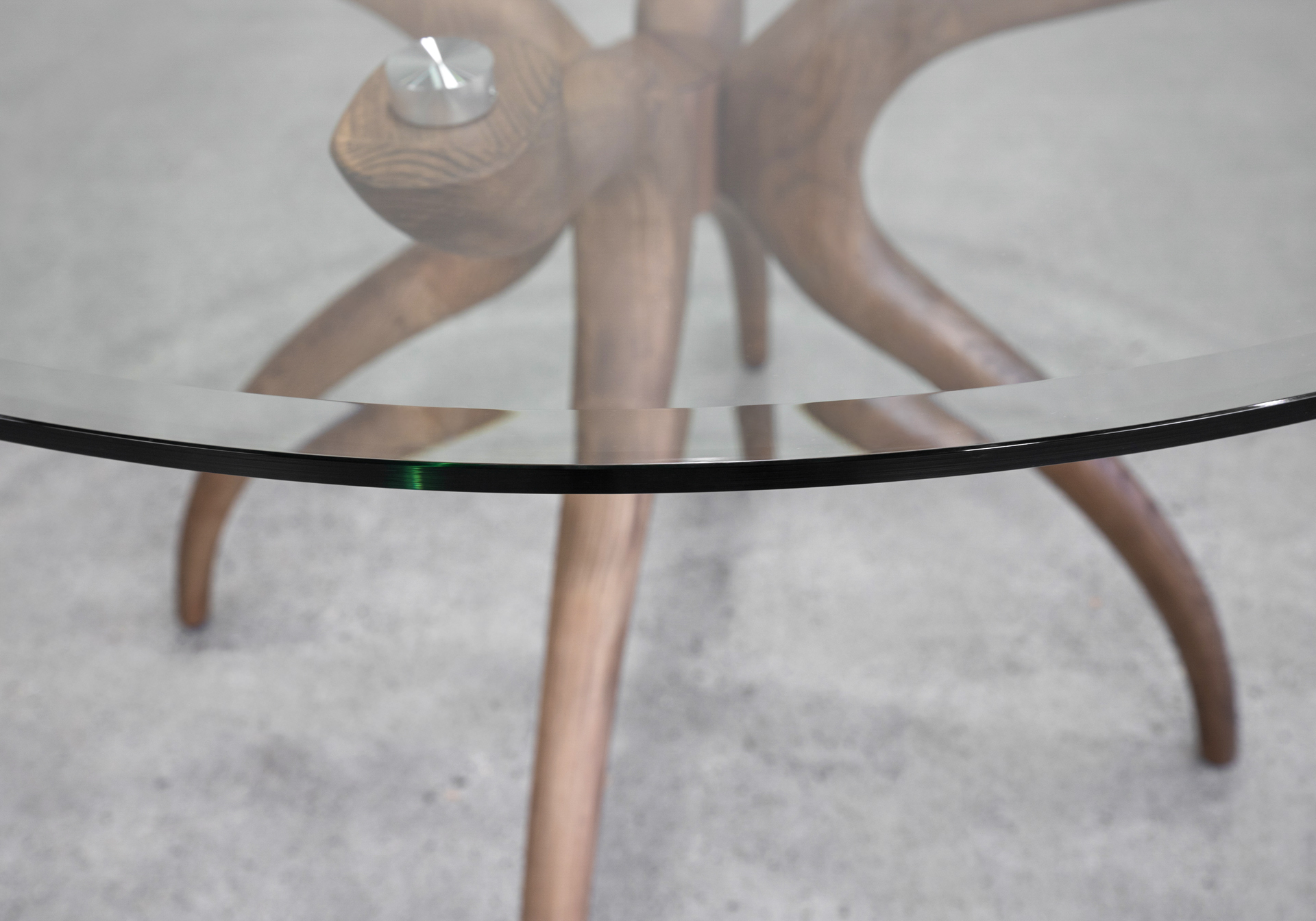 Lima Walnut Dining Table - Close Up Lima Walnut Dining Table - Close Up