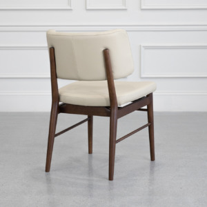 Naples Sand Leather Dining Chair - Back Naples Sand Leather Dining Chair - Back