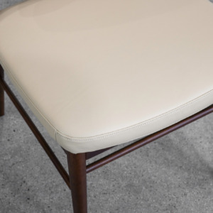Naples Sand Leather Dining Chair - Seat Naples Sand Leather Dining Chair - Seat
