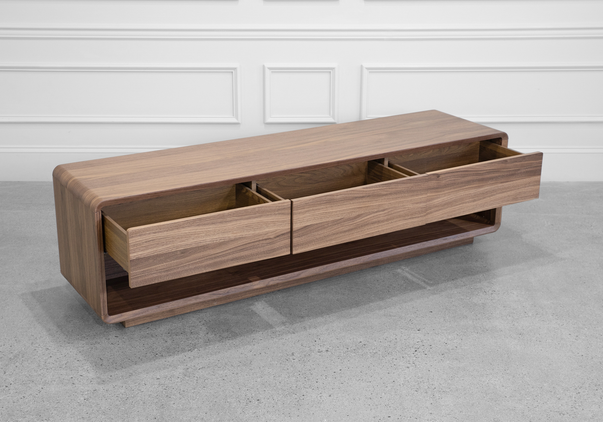 Obital Walnut Tv Unit - Drawers