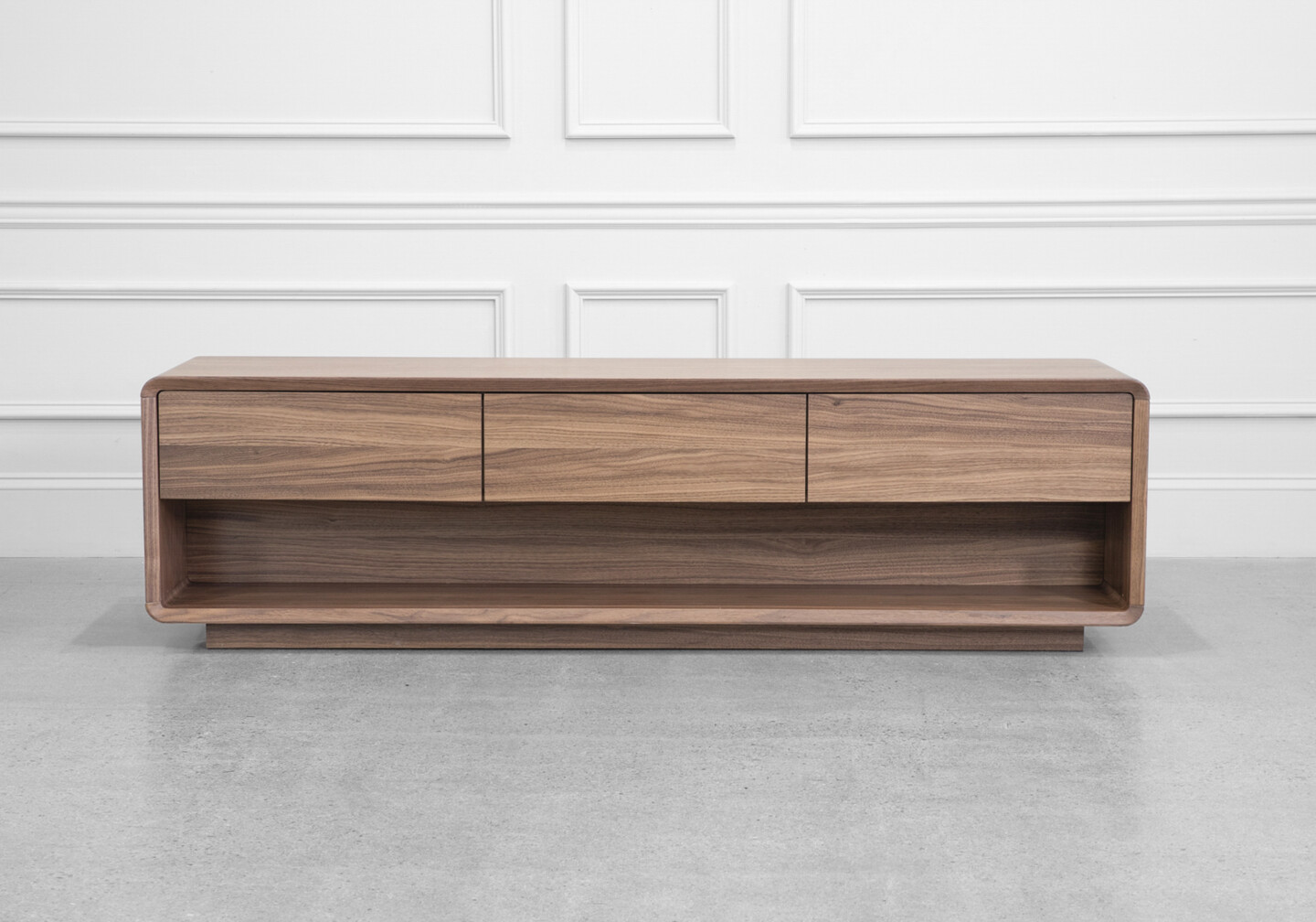 Obital Walnut Tv Unit - Front