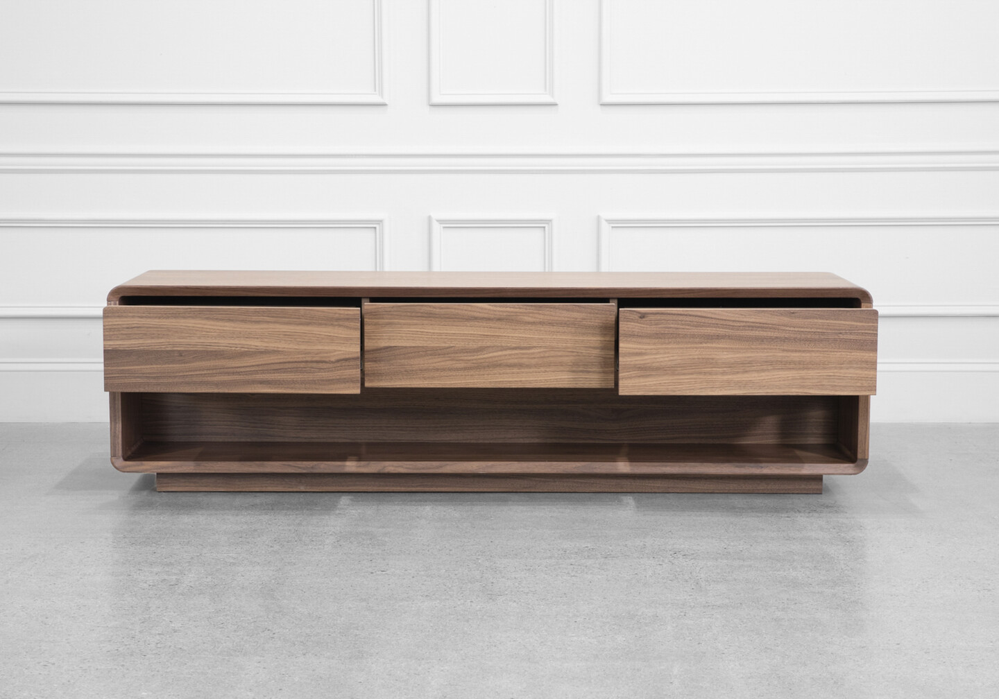 Obital Walnut Tv Unit - Front - 2