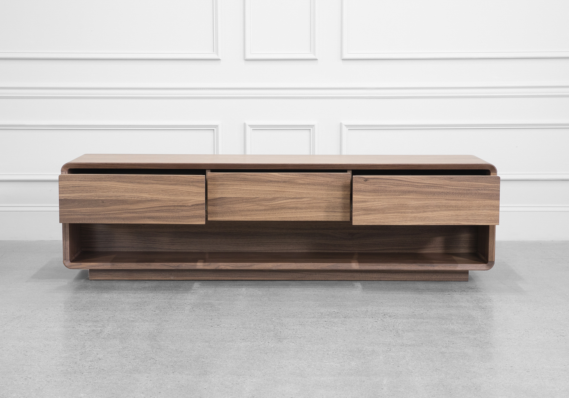Obital Walnut Tv Unit - Front - 2