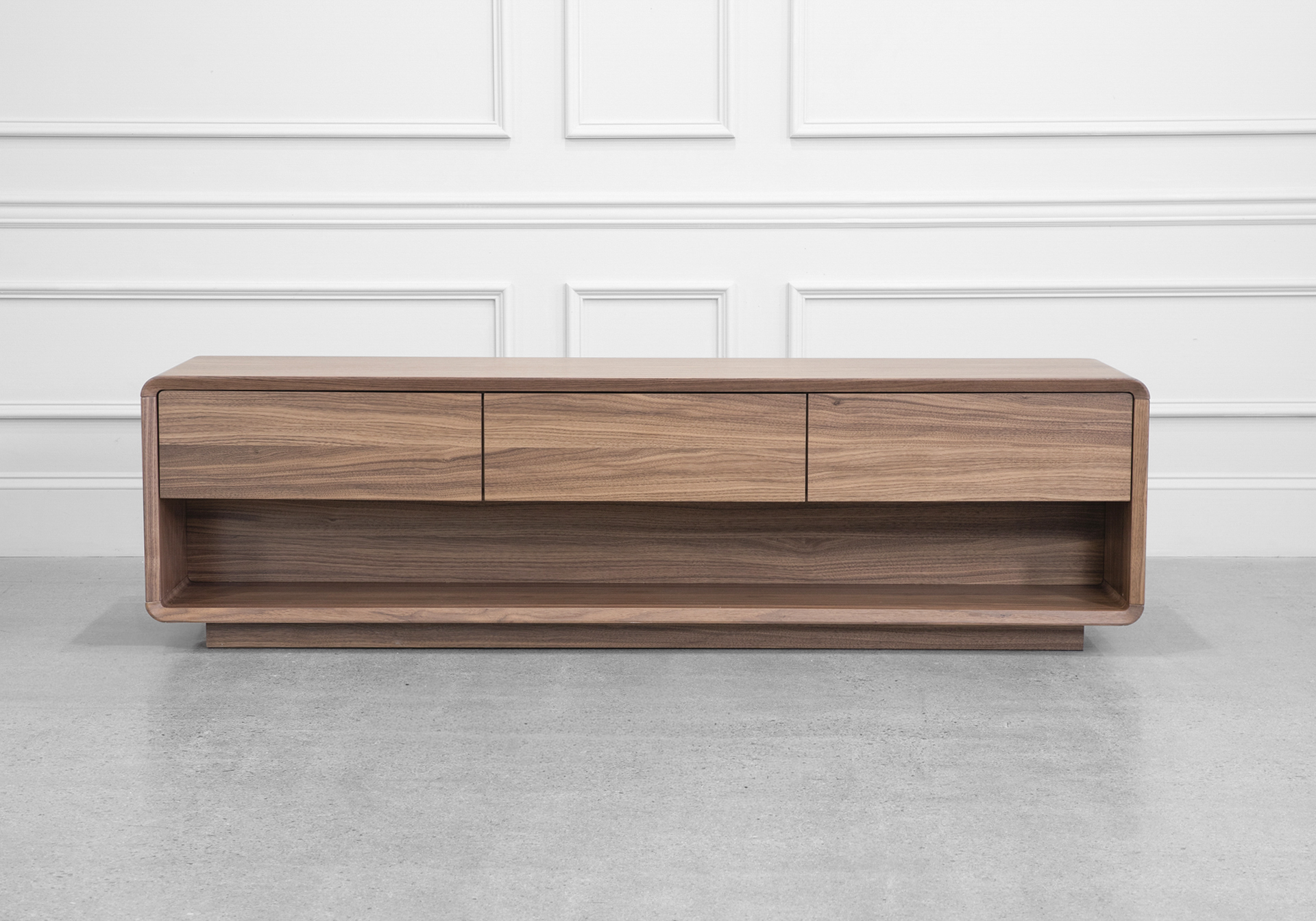 Obital Walnut Tv Unit - Front