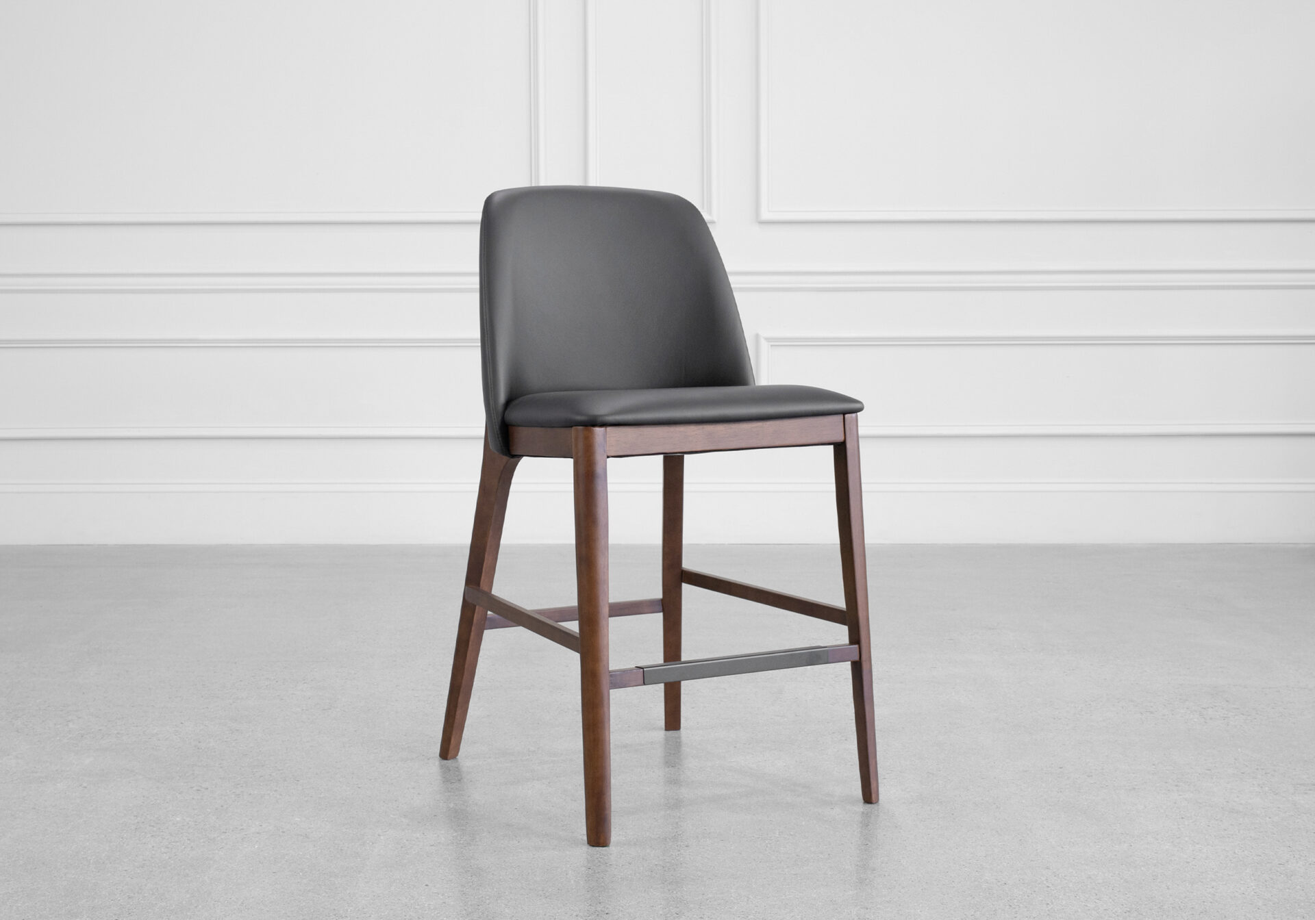 Parma Leather Counter Stool - Angle