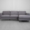 Reva Stone Fabric Sectional - Front