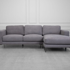 Reva Stone Fabric Sectional - Front