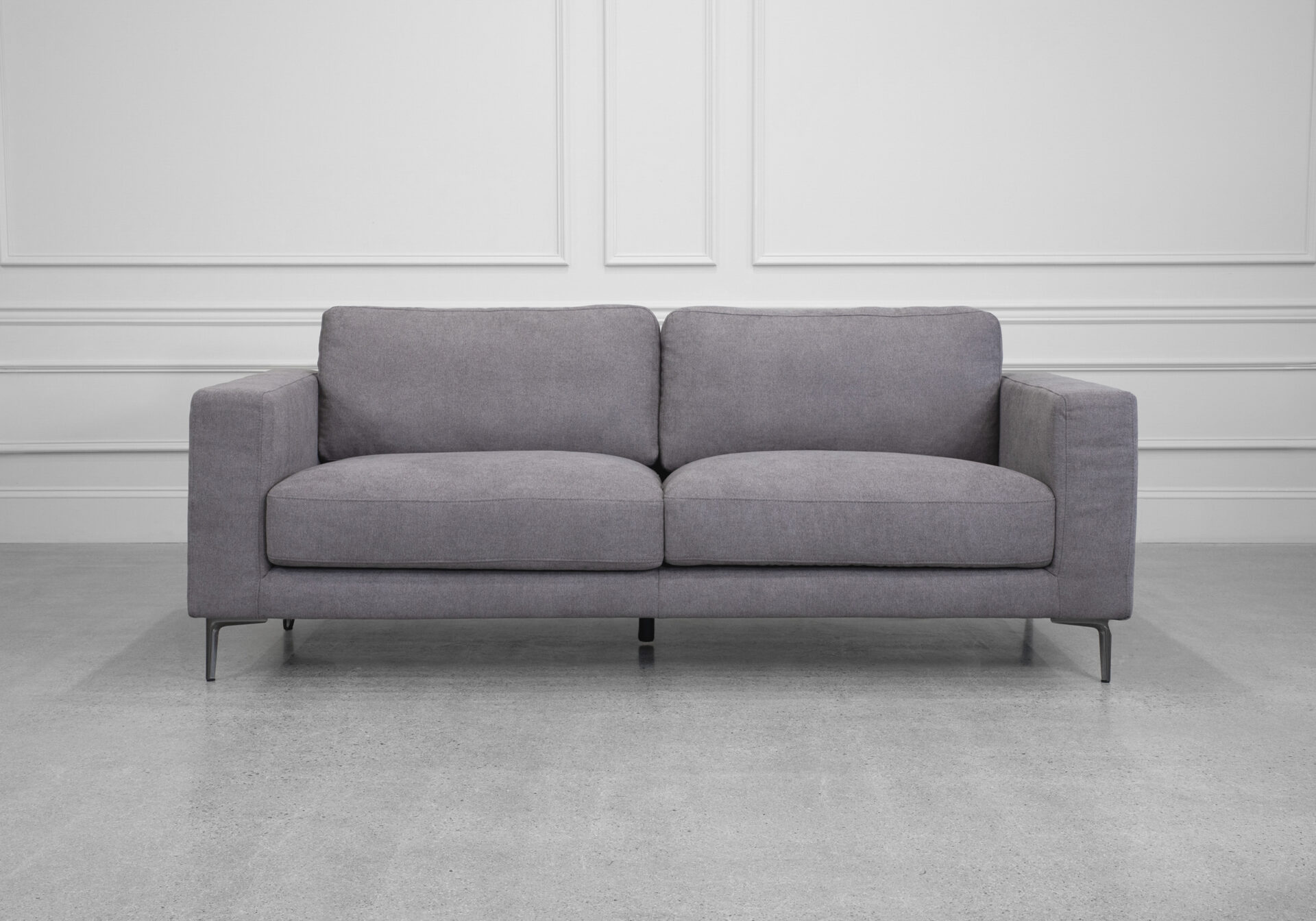 Reva Stone Fabric Sofa - Front