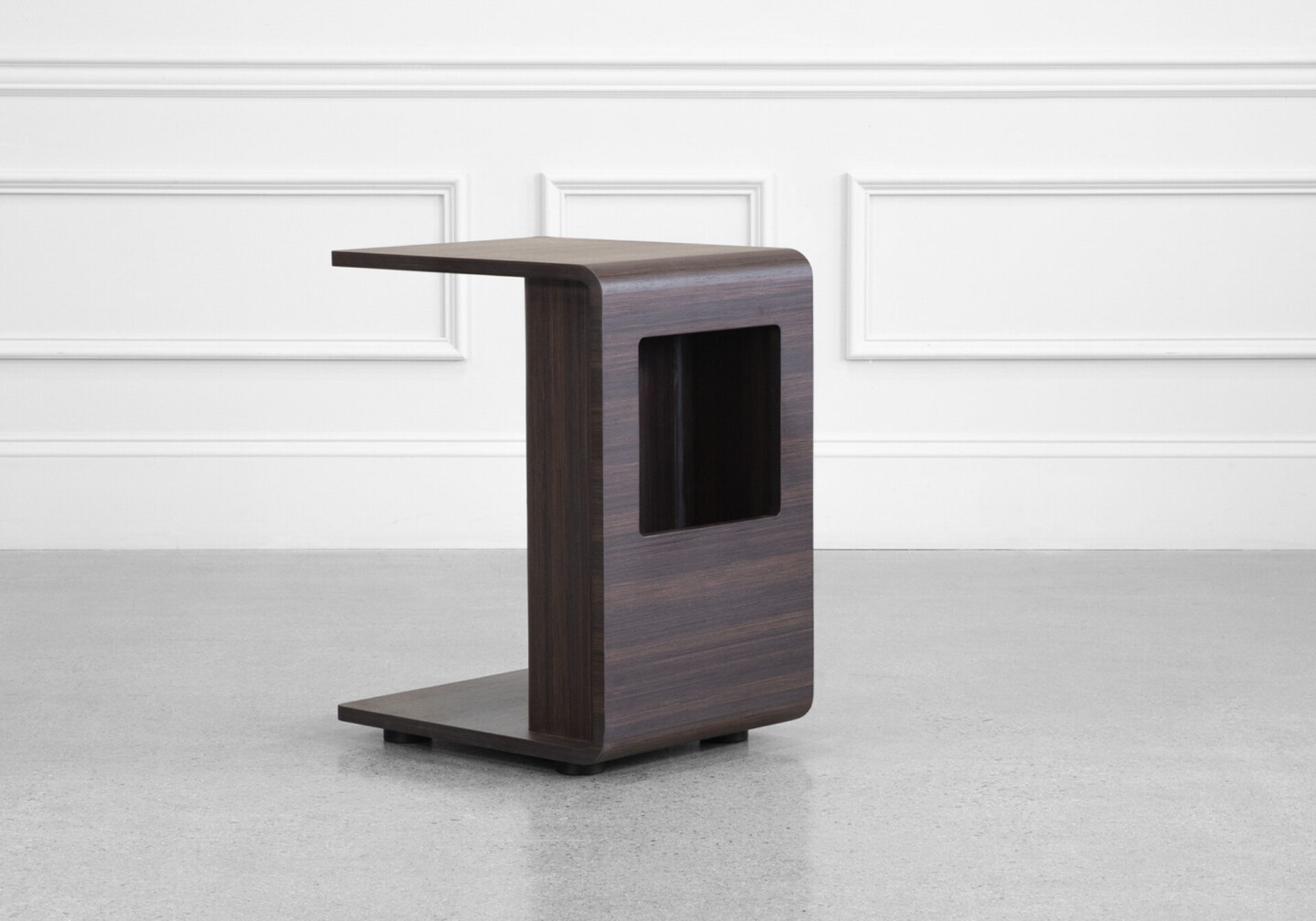 Archer Side Table in Smoked Oak - Angle