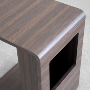 Archer Side Table in Smoked Oak - Close Up Archer Side Table in Smoked Oak - Close Up