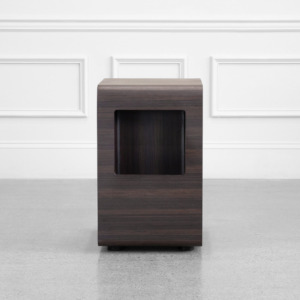 Archer Side Table in Smoked Oak - Front Archer Side Table in Smoked Oak - Front