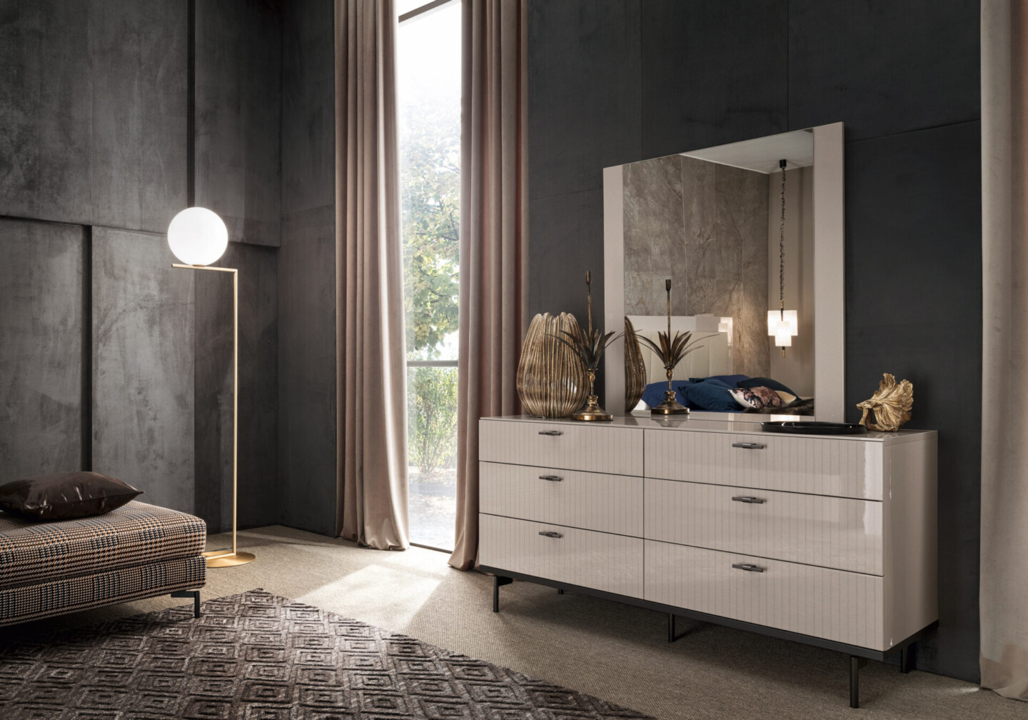 Claire Double Dresser in Pearl