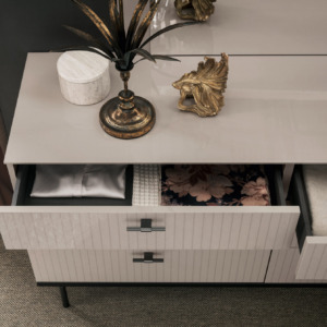 Claire Double Dresser in Pearl - Close Up Claire Double Dresser in Pearl - Close Up