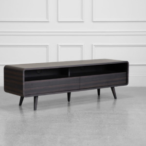 Kodiak Tv Stand in Smoked Oak - Angle Kodiak Tv Stand in Smoked Oak - Angle