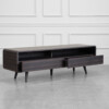 Kodiak Tv Stand in Smoked Oak - Angle - Drawers