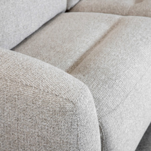 Rosario Power Fabric Sectional in Mink - Close Up Rosario Power Fabric Sectional in Mink - Close Up