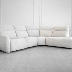 Rosario Power Fabric Sectional in Mink - Featured