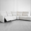 Rosario Power Fabric Sectional in Mink - Recliner