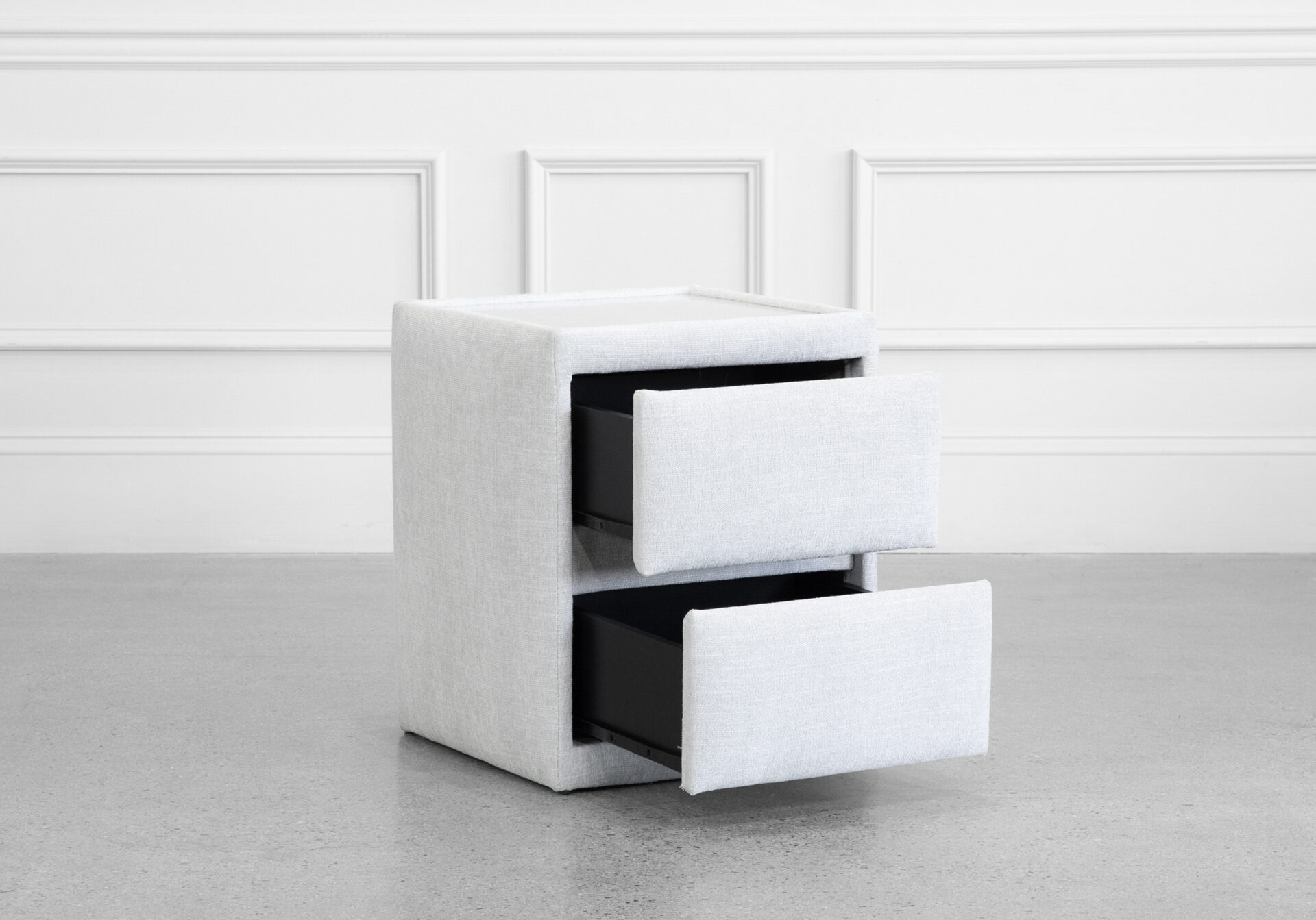 Duo Upholstered Night Table - Angle - 2