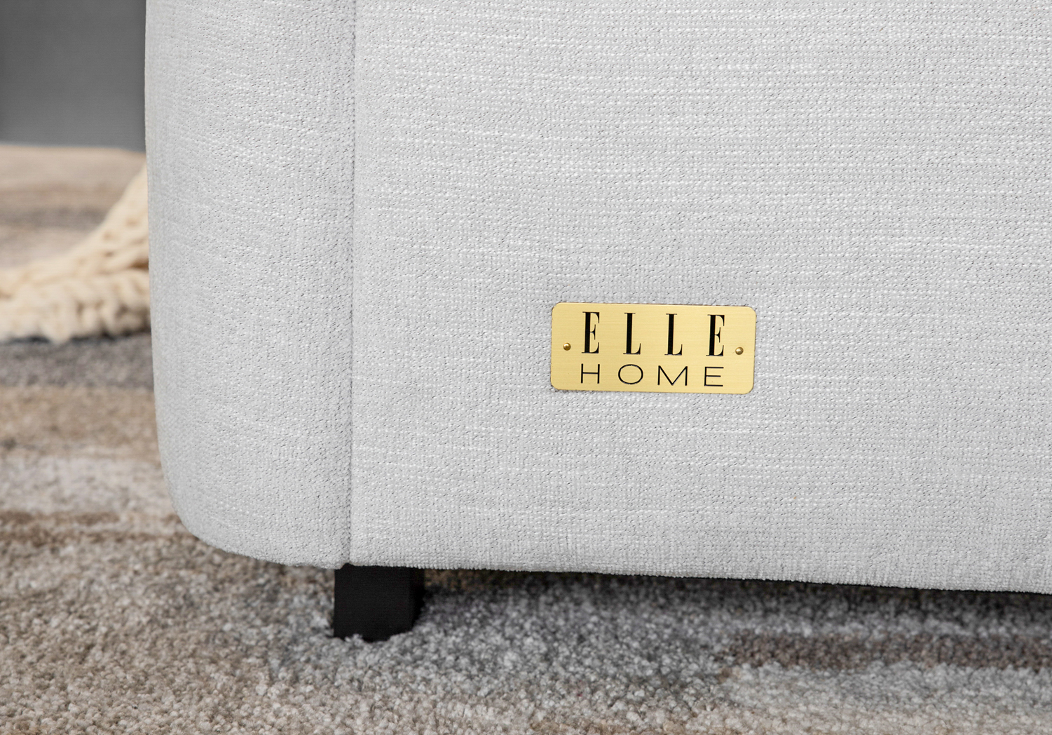 Lia Upholstered Bed in Gimma Silver - Close Up