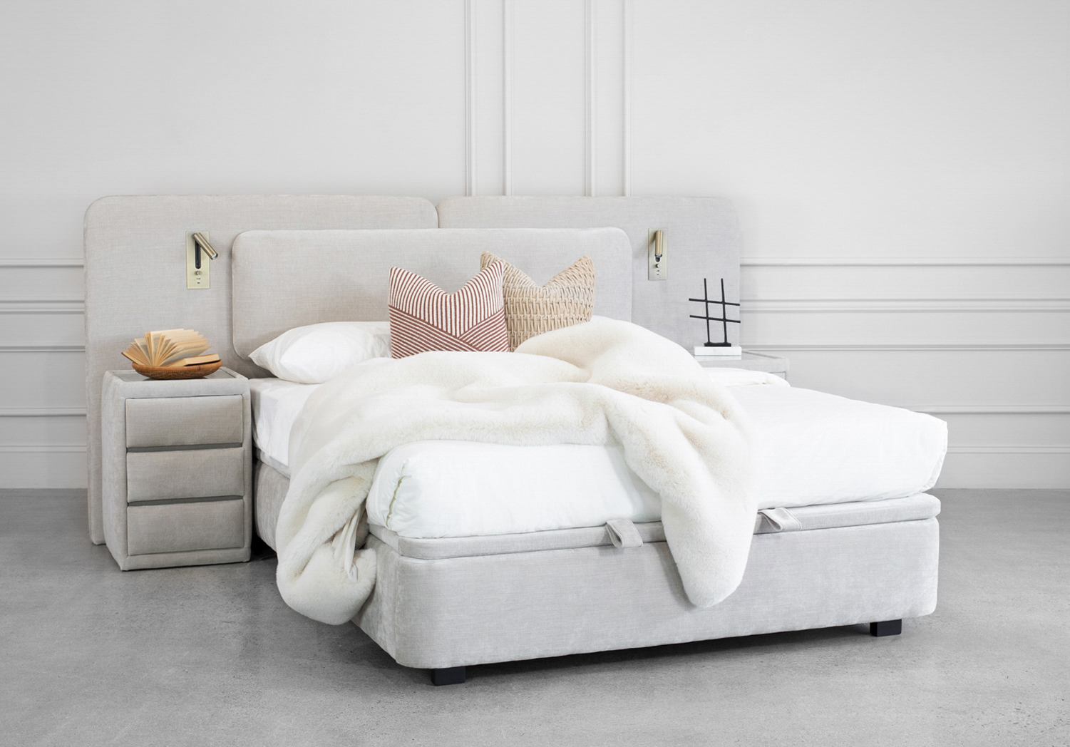 Linq Upholstered Bed - Angle